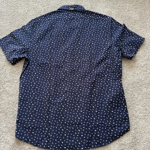 Polo Ralph Lauren Mens XL Slim Fit RL Untucked SEERSUCKER Flag Pony Shirt Blue - Picture 4 of 6